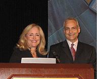 EIE President Donna Rice Hughes with Steve Clementi, Director of Public Affairs for Verizon